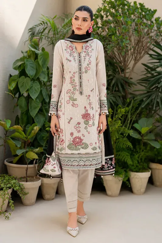 Jazmin Summer Lawn 25 Beige Cambric – view 1 – Poshaq