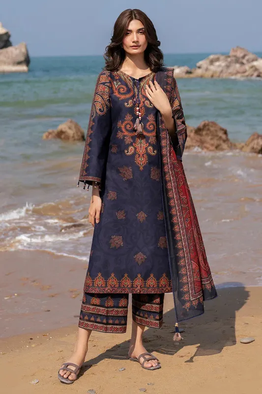 Jazmin Summer Lawn 25 Purple Lawn – view 1 – Poshaq