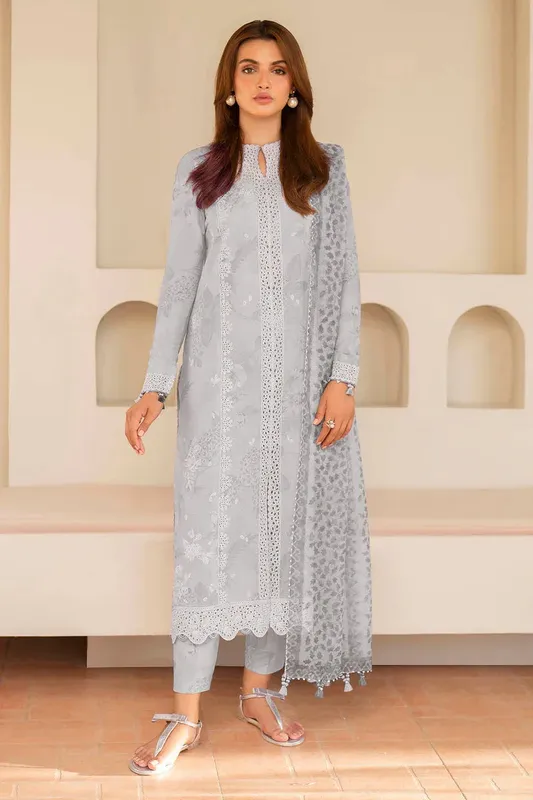 Jazmin Summer Lawn 25 Grey Chiffon – view 1 – Poshaq