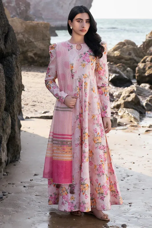 Jazmin Summer Lawn 25 Pink Lawn – view 1 – Poshaq