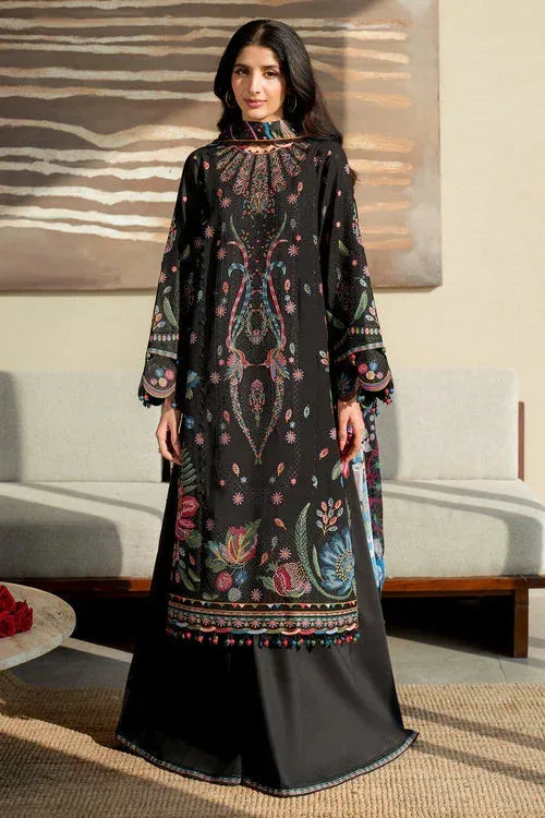 Jazmin Shahkaar Luxury Lawn 25 Black Cambric – view 1 – Poshaq