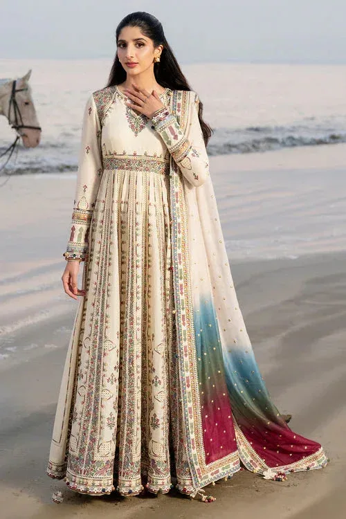 Jazmin Shahkaar Luxury Lawn 25 Ivory Cambric – view 1 – Poshaq