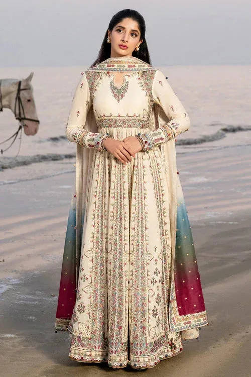 Jazmin Shahkaar Luxury Lawn 25 Ivory Cambric – view 4 – Poshaq