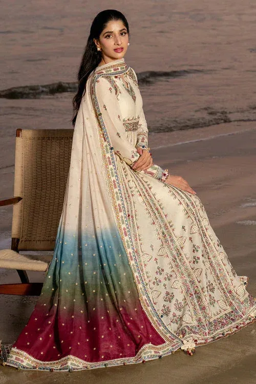 Jazmin Shahkaar Luxury Lawn 25 Ivory Cambric – view 5 – Poshaq