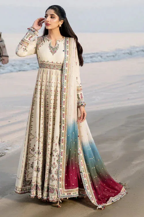 Jazmin Shahkaar Luxury Lawn 25 Ivory Cambric – view 6 – Poshaq