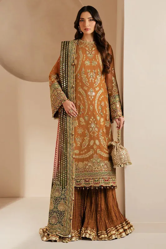 Jazmin Wedding Formals Rust Organza – view 1 – Poshaq