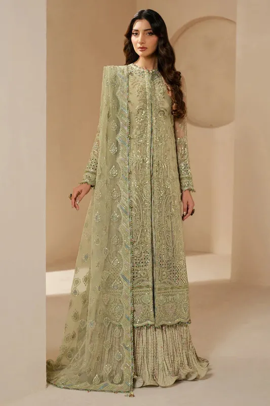 Jazmin Wedding Formals Mint Green Organza – view 1 – Poshaq