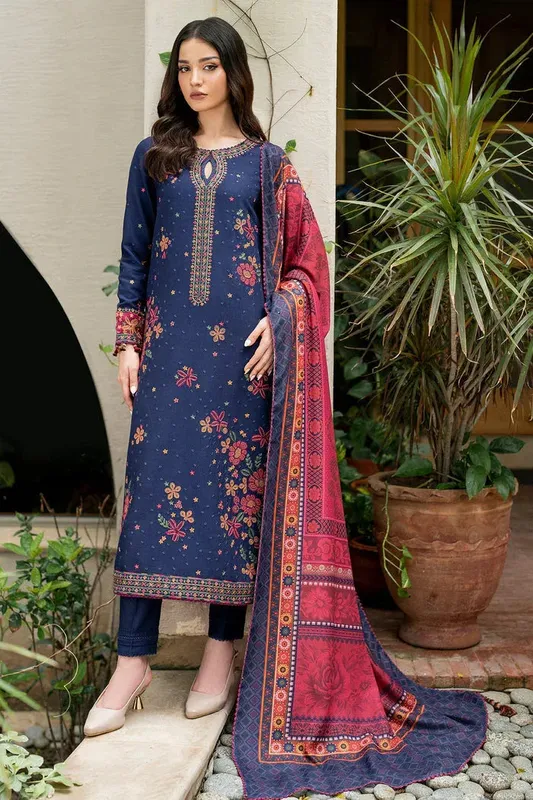 Jazmin Winter Edition 24 Blue Pashmina – view 1 – Poshaq