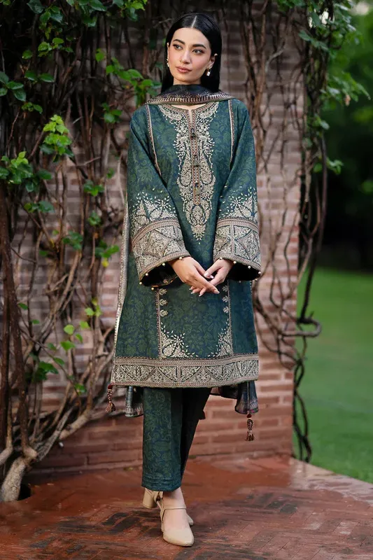 Jazmin Winter Edition 24 Bottle Green Viscose – view 1 – Poshaq
