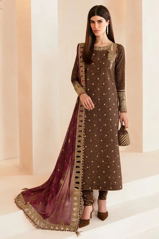 Jazmin Formals Collection Brown Raw Silk – view 1 – Poshaq