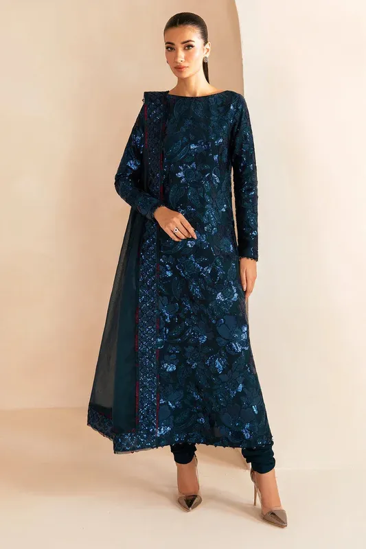 Jazmin Formals Collection Teal Raw Silk – view 1 – Poshaq