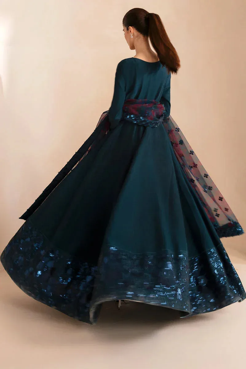 Jazmin Formals Collection Teal Raw Silk – view 3 – Poshaq