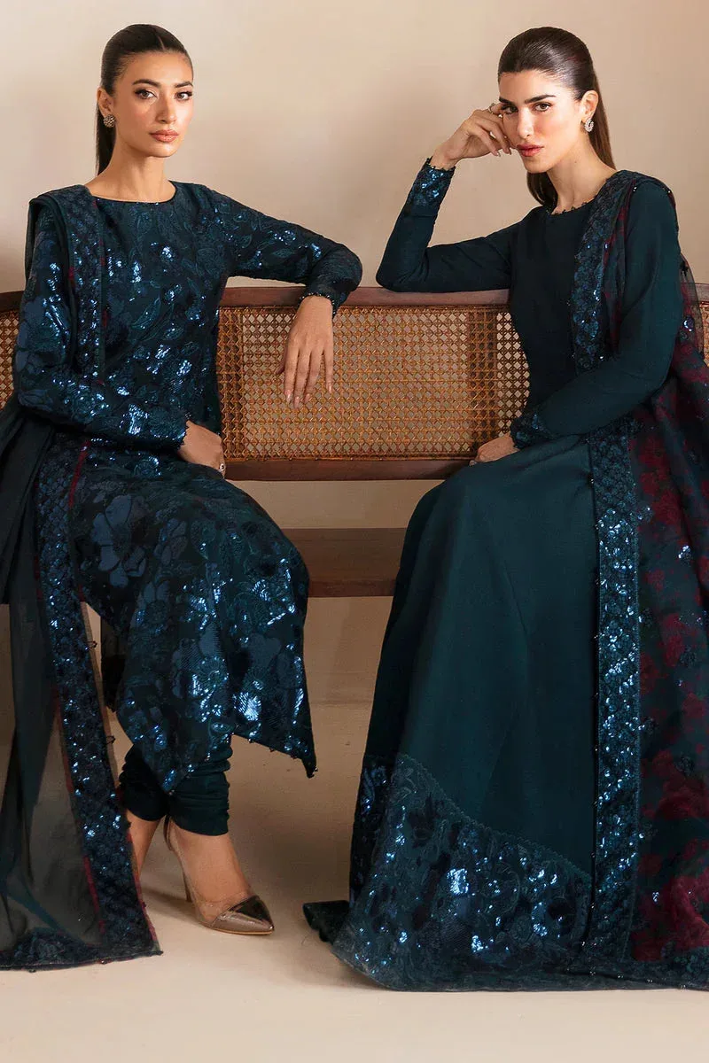 Jazmin Formals Collection Teal Raw Silk – view 5 – Poshaq