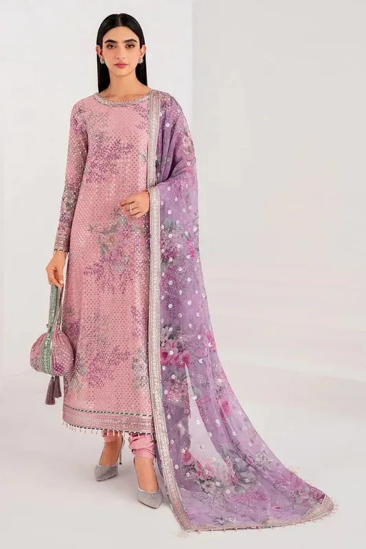 Jazmin Formals Collection Pink Georgette – view 1 – Poshaq