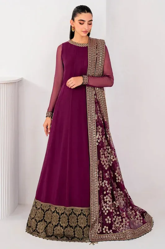 Jazmin Formals Collection Wine Chiffon – view 1 – Poshaq