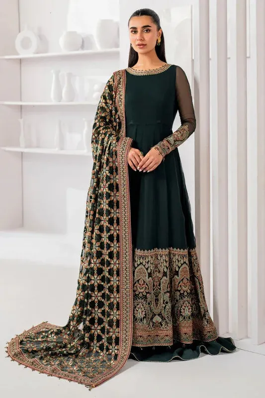 Jazmin Formals Collection Green Chiffon – view 1 – Poshaq
