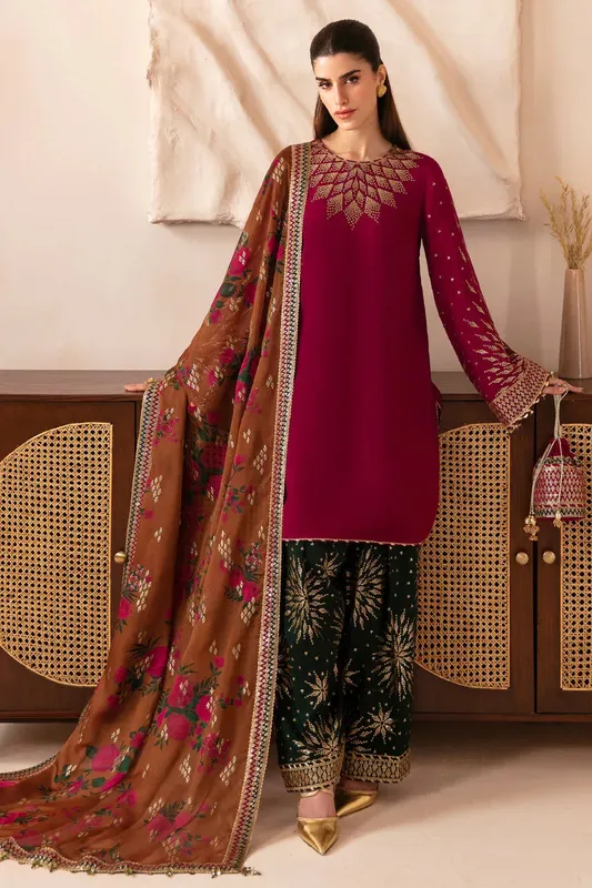 Jazmin Formals Collection Wine Raw Silk – view 1 – Poshaq
