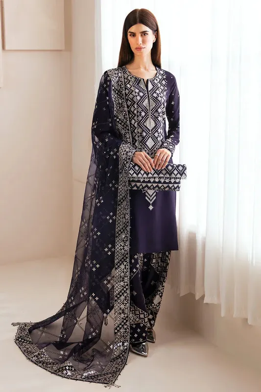 Jazmin Formals Collection Purple Raw Silk – view 1 – Poshaq