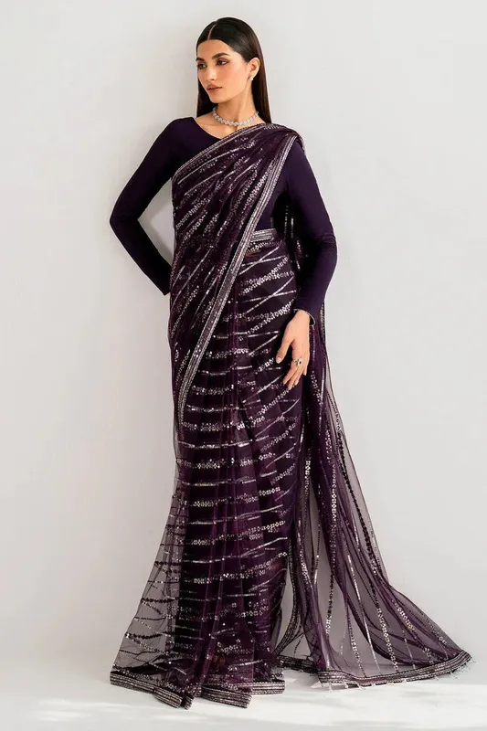 Jazmin Formals Collection Purple Raw Silk – view 1 – Poshaq