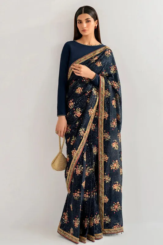 Jazmin Formals Collection Blue Raw Silk – view 1 – Poshaq