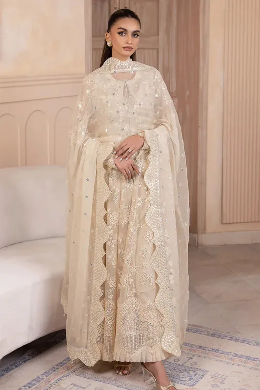 Jazmin Formals Collection Off White Chiffon – view 1 – Poshaq