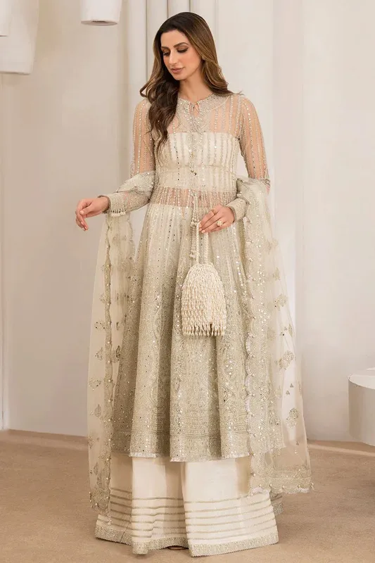 Jazmin Formals Collection Off White Raw Silk – view 1 – Poshaq
