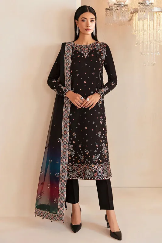 Jazmin Formals Collection Black Raw Silk – view 1 – Poshaq