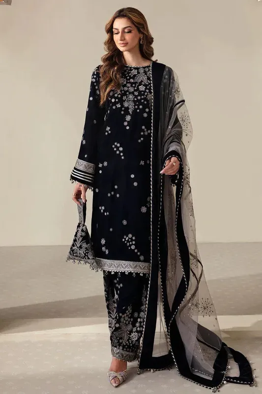 Jazmin Velvet 23 Navy Blue Velvet – view 1 – Poshaq