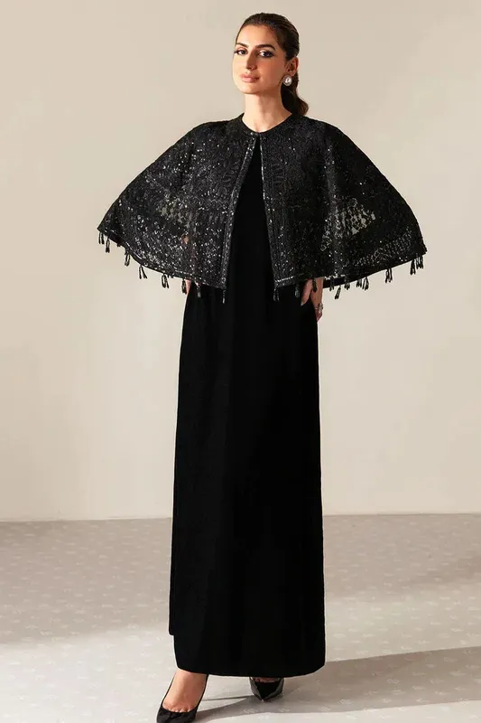 Jazmin Velvet 23 Black Chiffon – view 1 – Poshaq