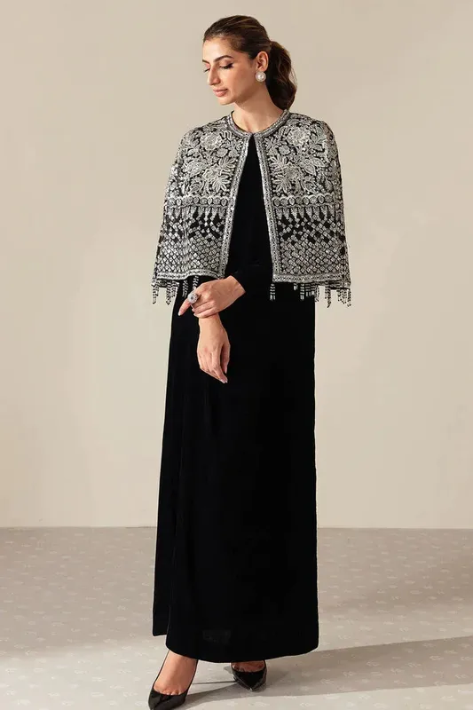 Jazmin Velvet 23 Black Chiffon – view 1 – Poshaq