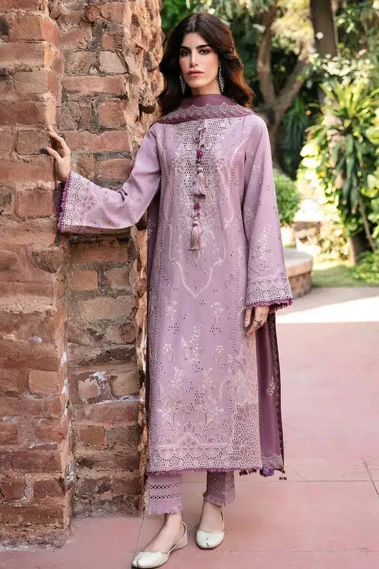 Jazmin Dastaan Luxury Winter 23 Plum Khaddar – view 1 – Poshaq