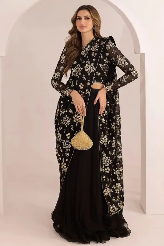Jazmin Formals Collection Black Chiffon – view 1 – Poshaq
