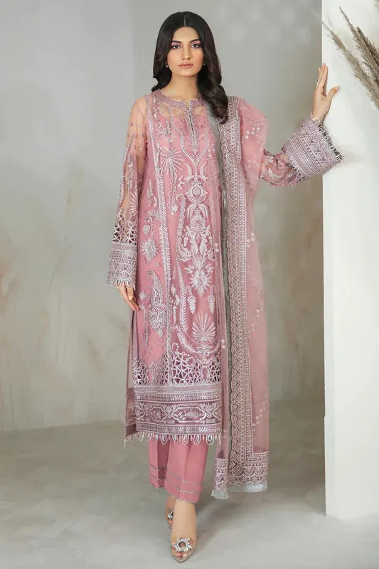 Jazmin Formals Collection Pink Raw Silk – view 1 – Poshaq