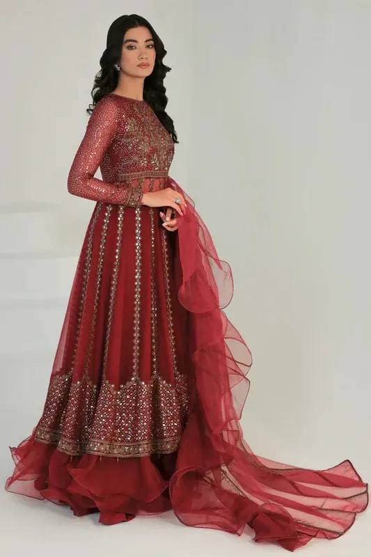 Jazmin Formals Collection Red Organza – view 1 – Poshaq