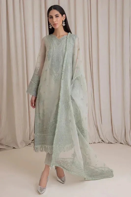 Jazmin Formals Collection Green Raw Silk – view 1 – Poshaq