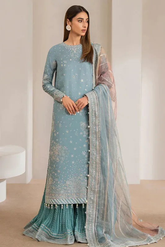 Jazmin Wedding Formals Blue Raw Silk – view 1 – Poshaq