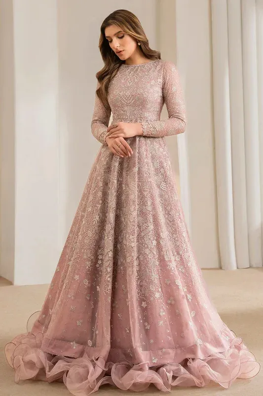 Jazmin Wedding Formals Pink Organza – view 1 – Poshaq