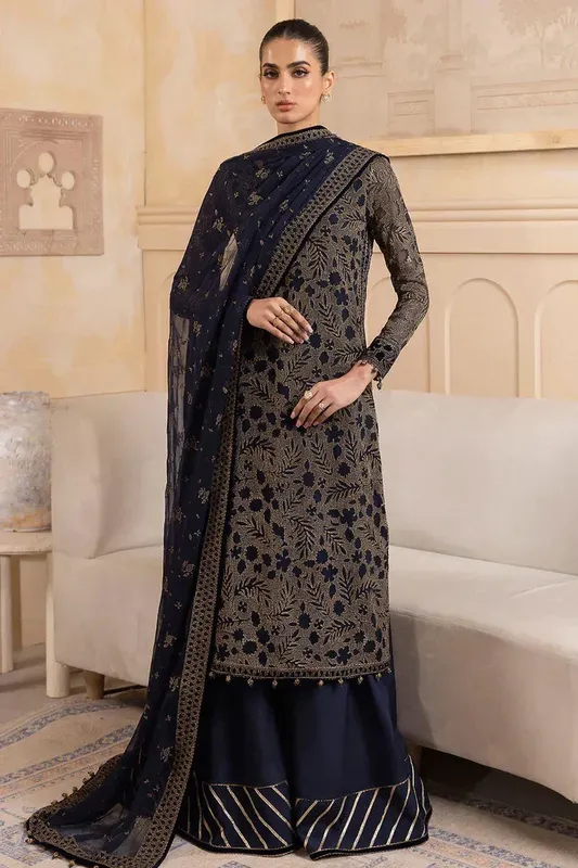 Jazmin Formals Collection Blue Raw Silk – view 1 – Poshaq