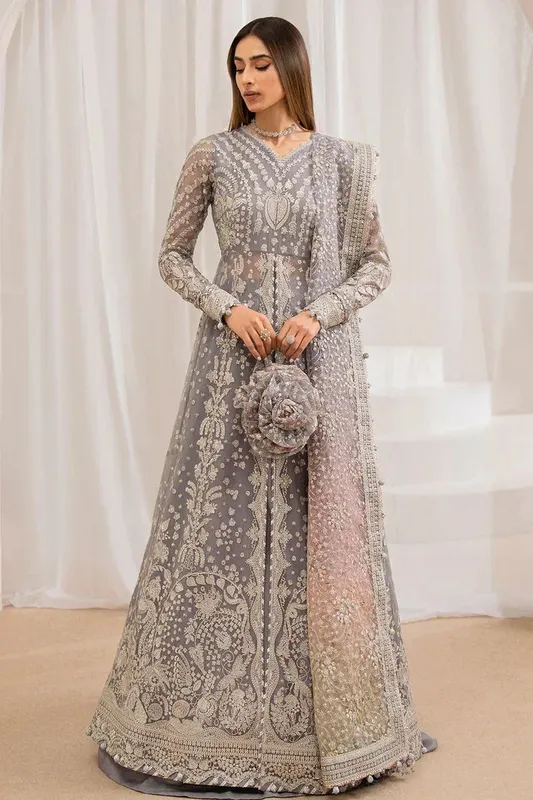 Jazmin Formals Collection Grey Chiffon – view 1 – Poshaq