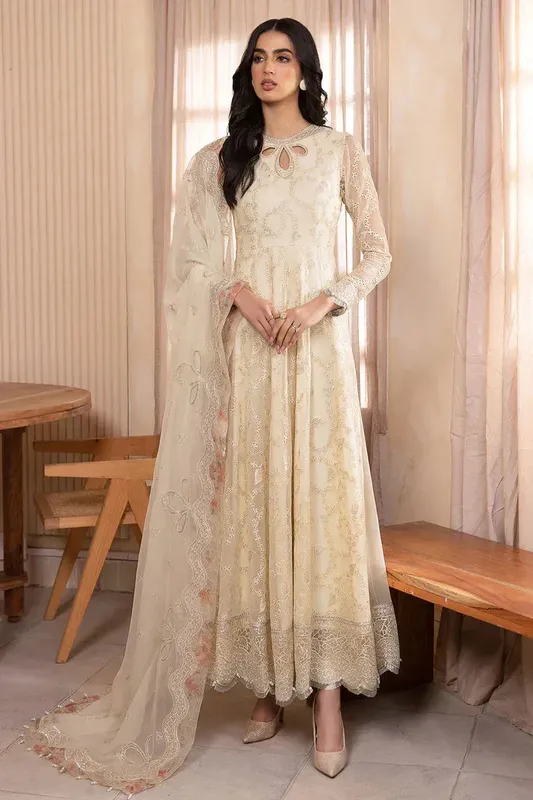 Jazmin Formals Collection Off White Raw Silk – view 1 – Poshaq