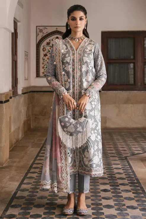 Jazmin Shahkaar Luxury Lawn 24 Grey Cambric – view 1 – Poshaq