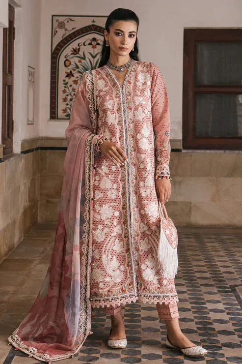 Jazmin Shahkaar Luxury Lawn 24 Peach Cambric – view 1 – Poshaq