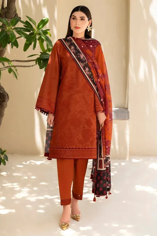 Jazmin Irish Lawn SS 24 Red Cambric – view 1 – Poshaq