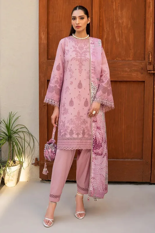 Jazmin Irish Lawn SS 24 Pink Tissue – view 1 – Poshaq