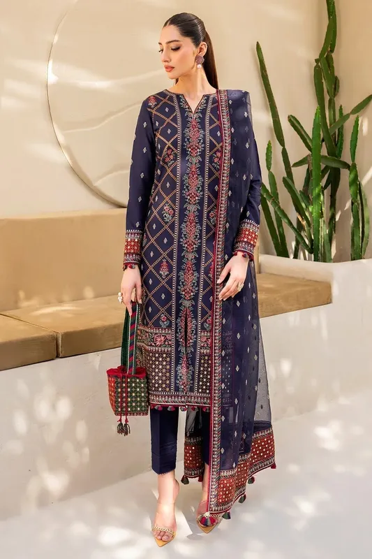 Jazmin Irish Lawn SS 24 Blue Organza – view 1 – Poshaq