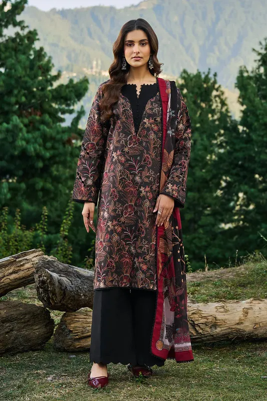 Ramsha Riwaj Winter Collection Black Chiffon – view 1 – Poshaq
