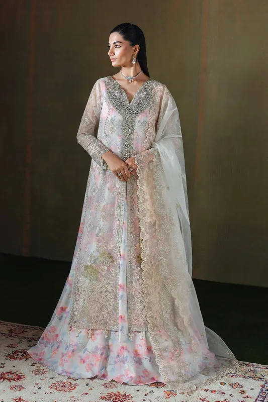 Ramsha Festive Collection 25 Off White Organza – view 1 – Poshaq
