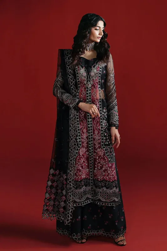 Ramsha Festive Collection 25 Black Organza – view 1 – Poshaq