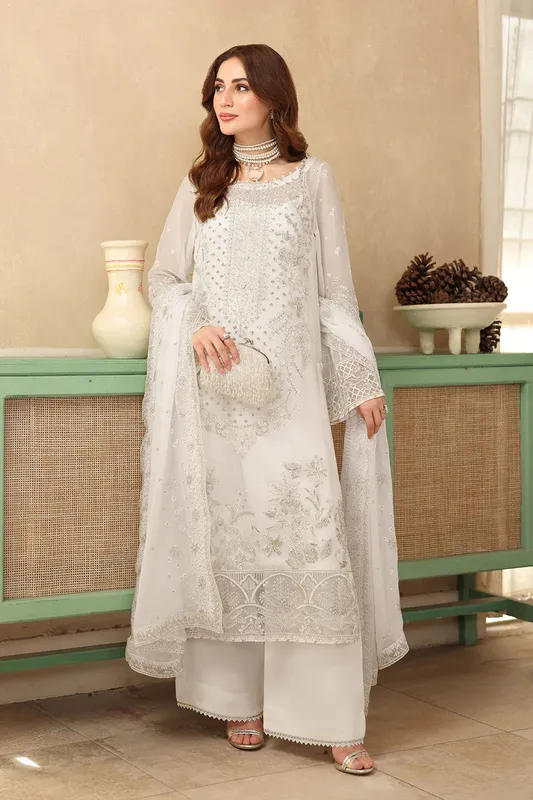 Ramsha Sonehri Formals Off White Organza – view 1 – Poshaq