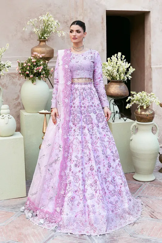 Shagna Mehfil Festive Formals Lilac Raw Silk – view 1 – Poshaq